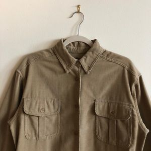 Vintage corduroy dress shirt / duster jacket